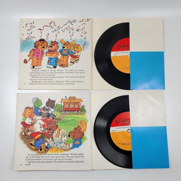 The Get Along Gang New Neighbor Big Bully Read Along Book & Vinyl Record‎ - Picture 9 of 9